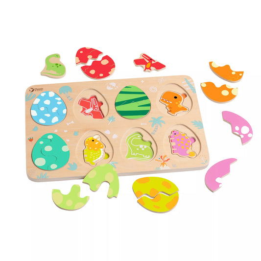 CLASSIC WORLD medinė dinozauro kiaušinio dėlionė