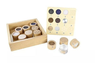 Masterkidz medžiagos ir faktūros – 12 Montessori jutiminių kaladėlių