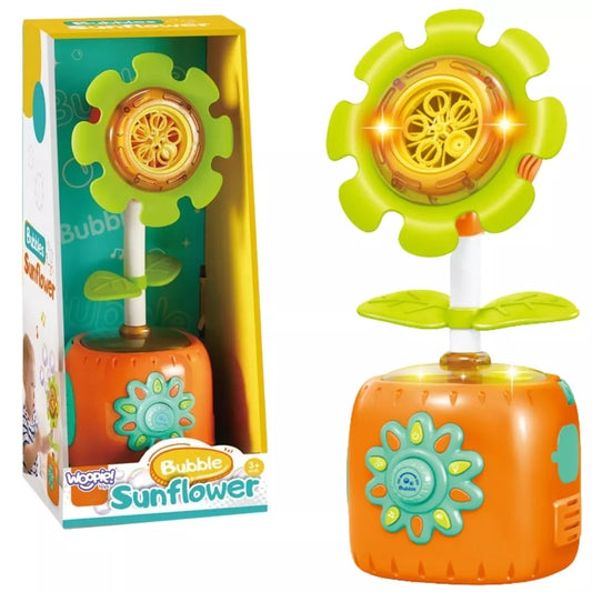 Woopie „Saulėgrąža“ automatinė burbulų mašinėlė su šviesomis ir muzika