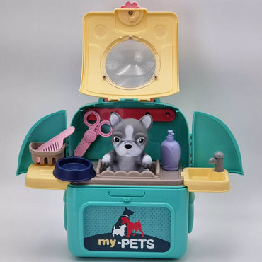 WOOPIE nešiojamas šunų priežiūros rinkinys 2 viename kuprinėje-nešiotuvėje