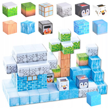 WOOPIE magnetiniai statybiniai blokai Žiemos blokų pasaulis