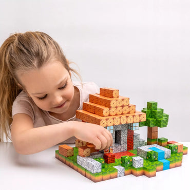 WOOPIE Magnetiniai statybiniai blokai Blokų pasaulis 108 vnt.