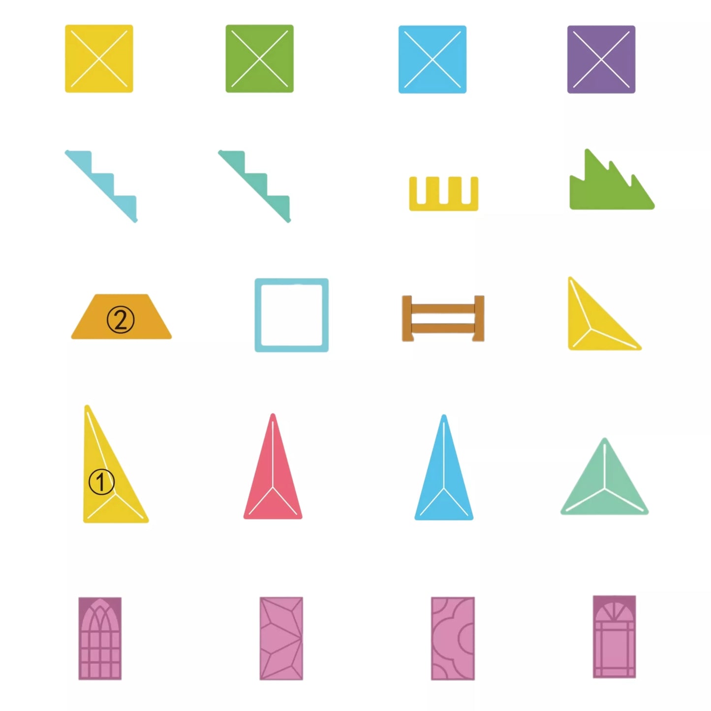 WOOPIE magnetiniai statybiniai blokai 3D princesės pasakos pilies rinkinys 55vnt