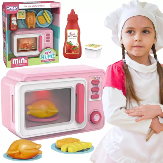 WOOPIE Rožinė Žaislinė Mikrobangų Krosnelė su Viščiuku