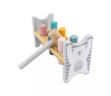 VIGA PolarB medinis suoliukas su plaktuku – Montessori