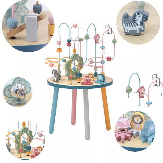 Medinė mokomoji persipynimo lentelė Montessori