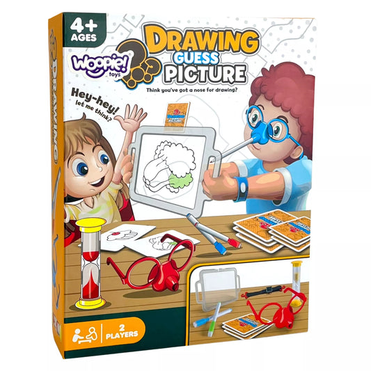 WOOPIE šarados žaidimas „Nupiešk ir atspėk paveikslėlį“ piešimas nosimi