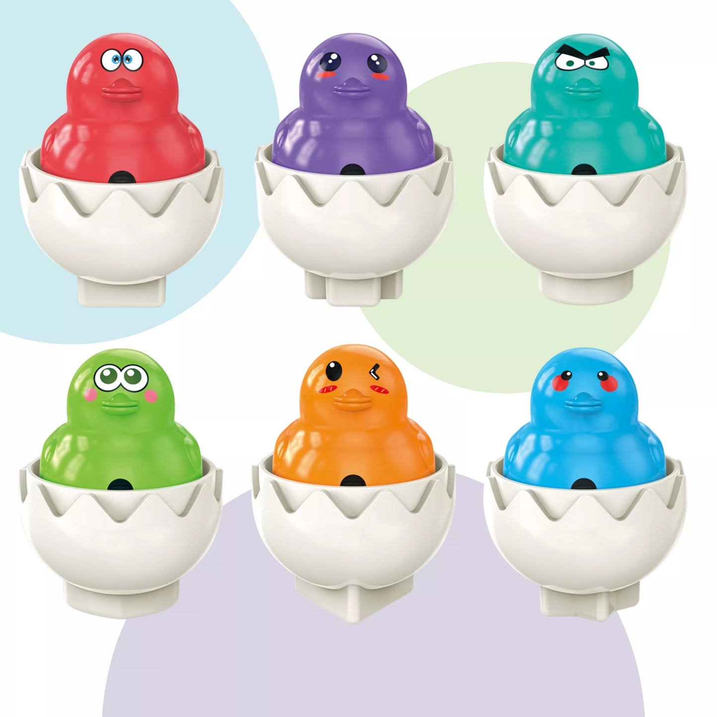 Woopie edukaciniai kiaušiniai su emocijomis ir formomis (6 vnt.)