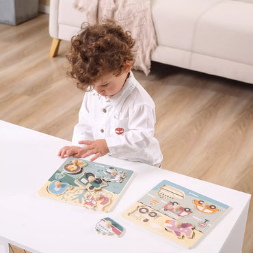 Medinė delionė gyvūnai su smeigtukais