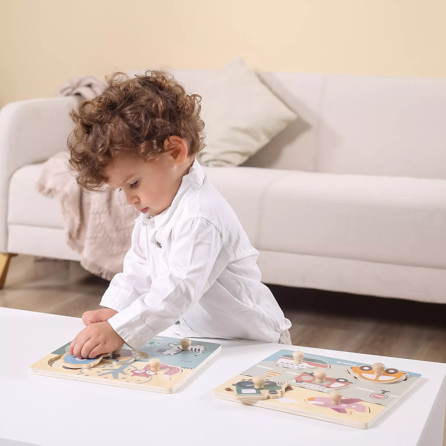 Medinė delionė gyvūnai su smeigtukais