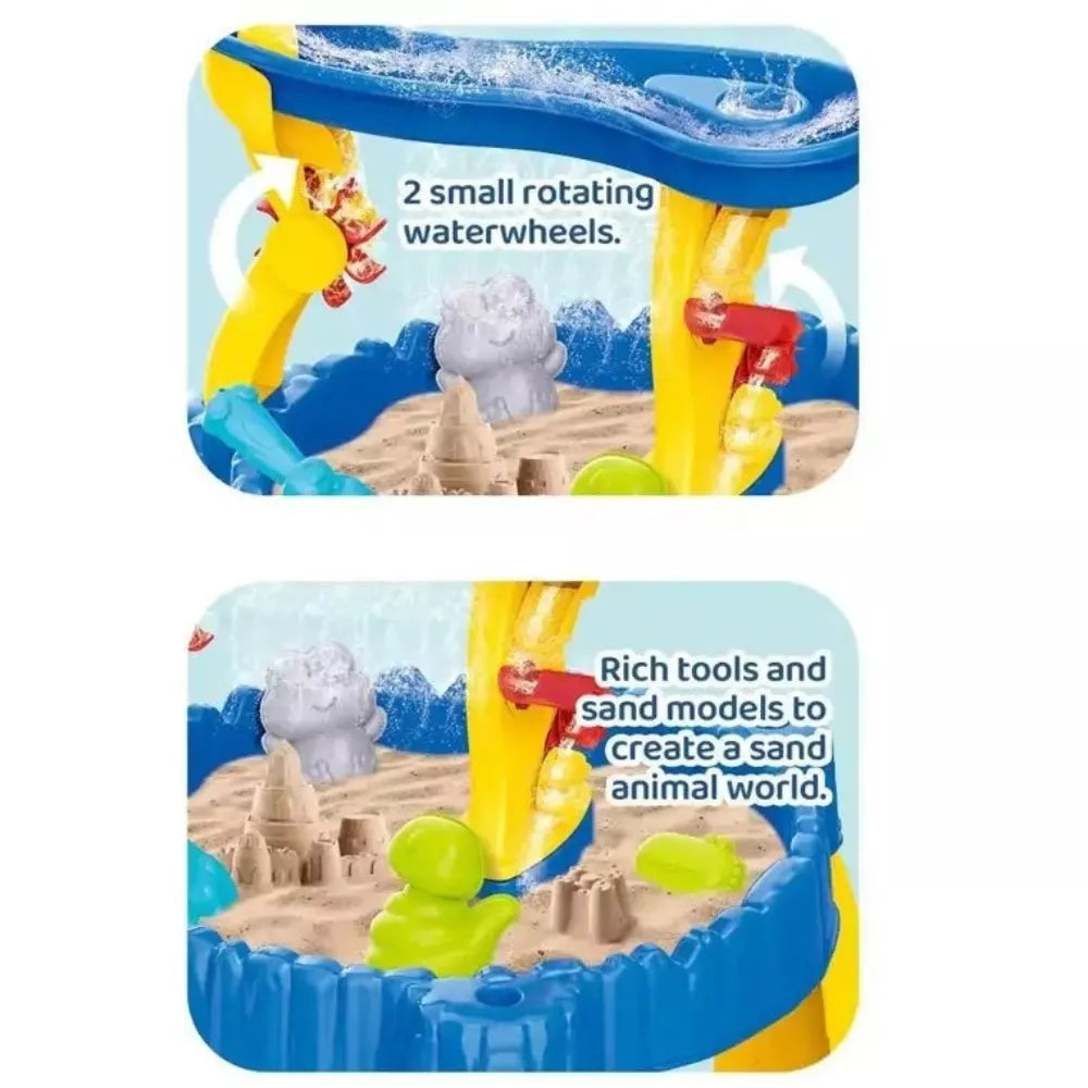 WOOPIE XL vandens staliukas su kėde 2in1 delfinų smėlio dėžė 12 vnt.