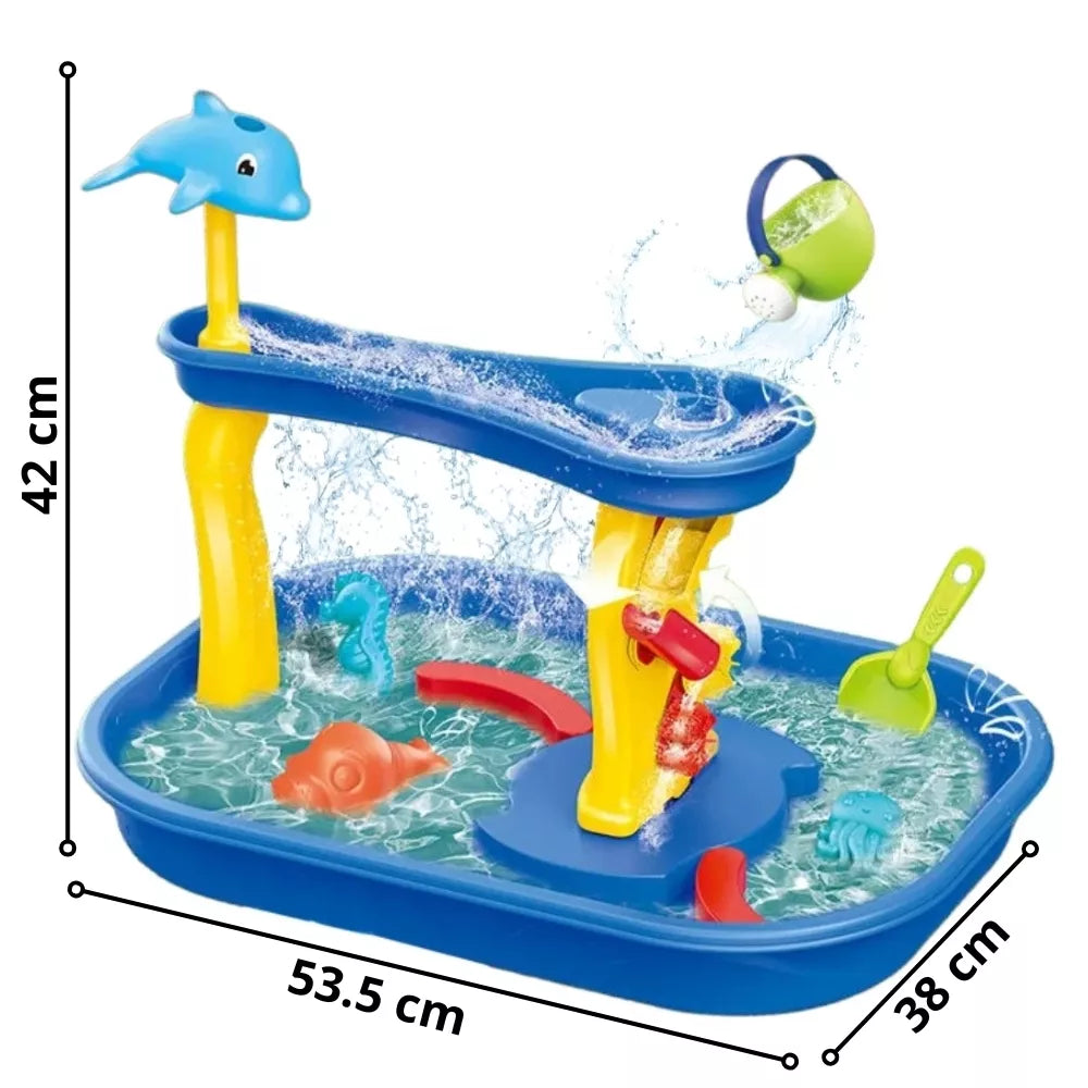 Woopie vandens žaidimų rinkinys 2in1 su vandens ratu ir čiuožykla