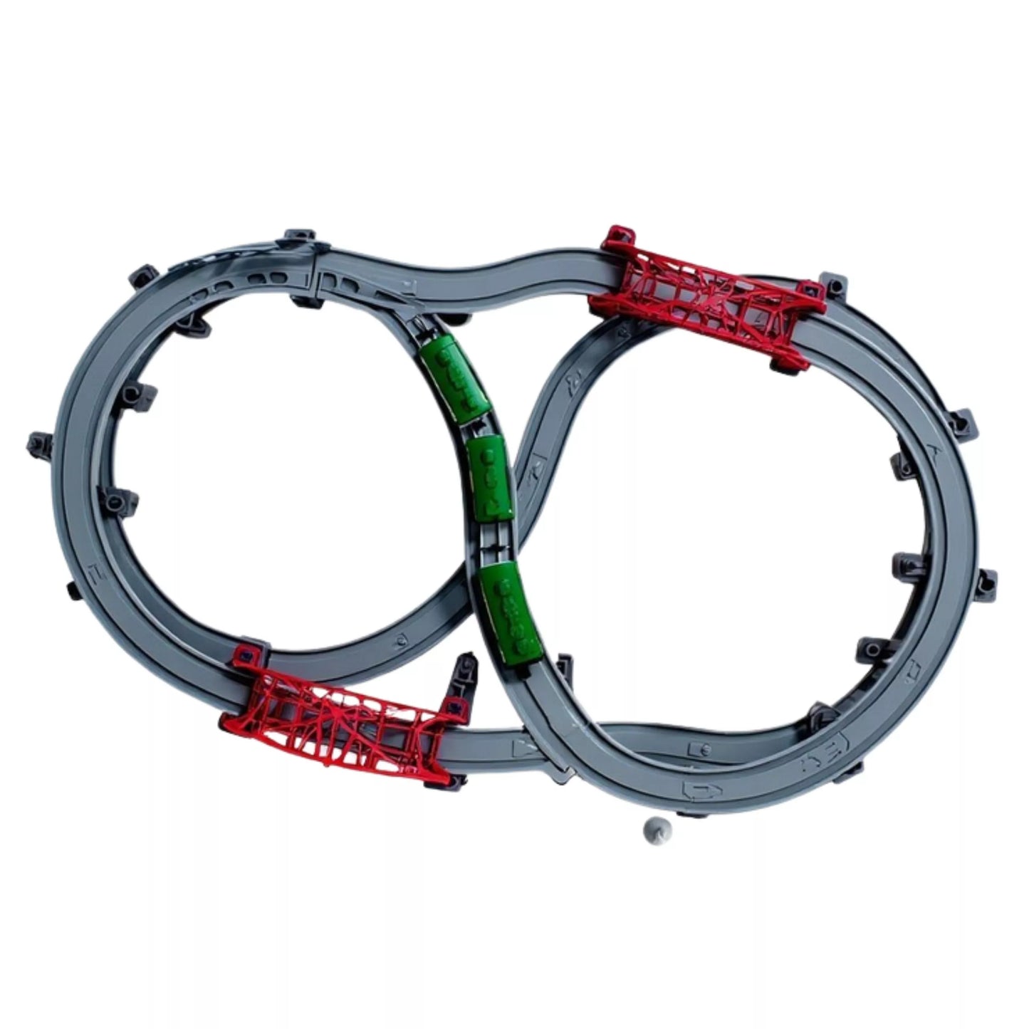 WOOPIE Modern Electric Railway Track XXL krovininių lokomotyvų rinkinys 128 vnt.