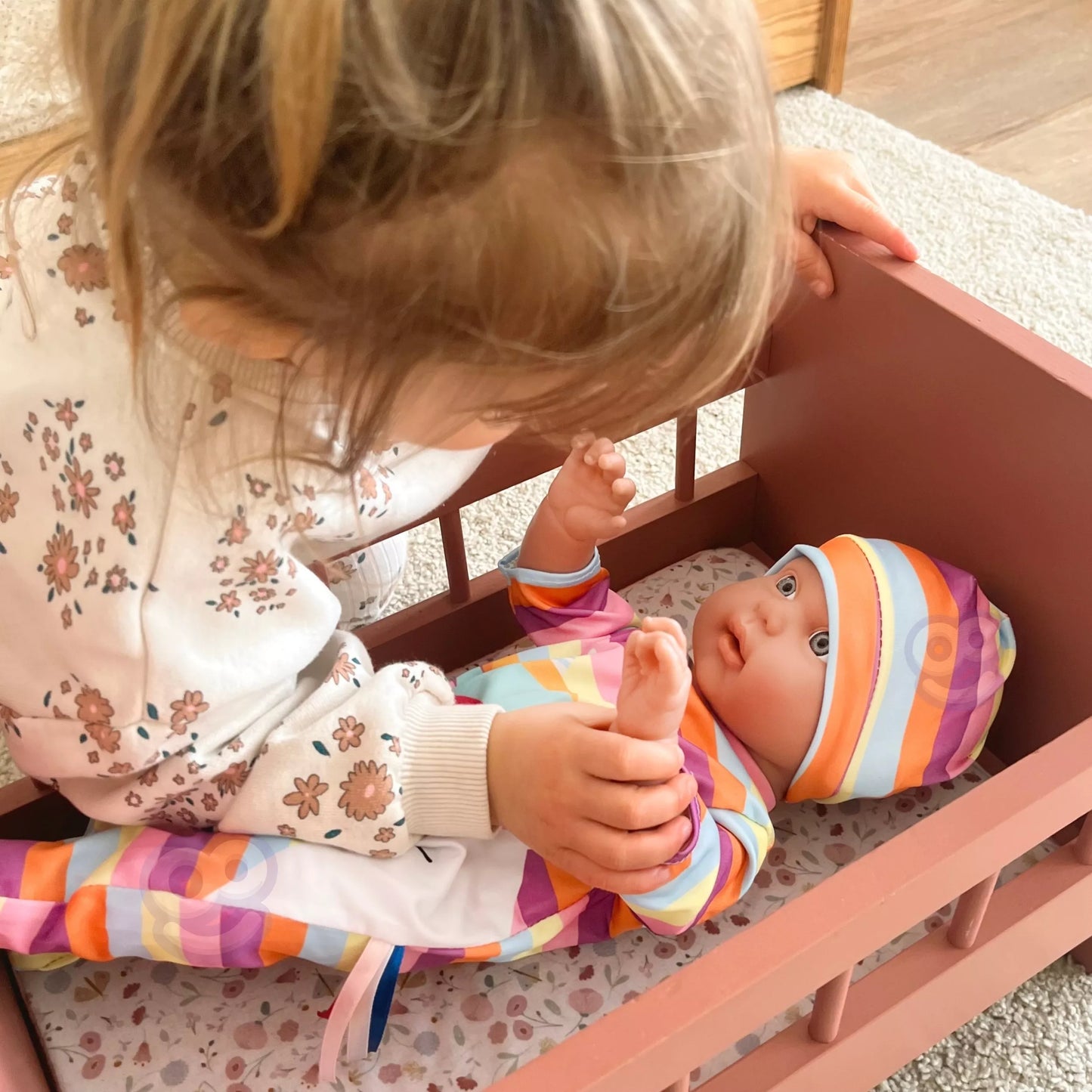 WOOPIE ROYAL Lėlės drabužių komplektas Romperio bodis Vienaragio kepurė 43-46 cm