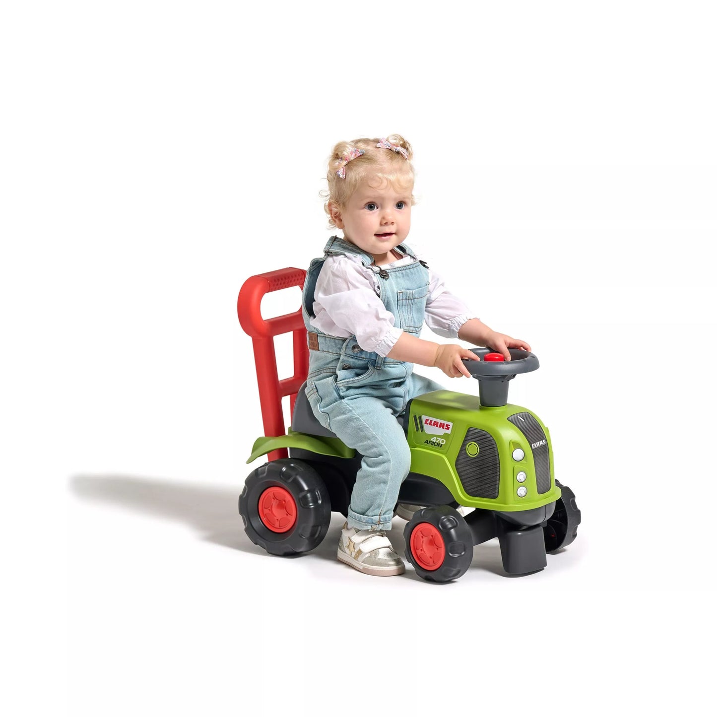 FALK vaikiškas važinėjamas traktorius „Claas Arion 470“ su stūmikliu ir signalu
