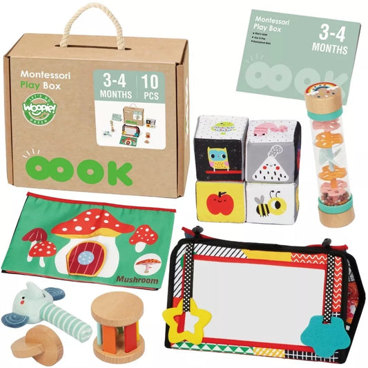 WOOPIE GREEN XXL Montessori Box Sensorinis ir edukacinis 6in1