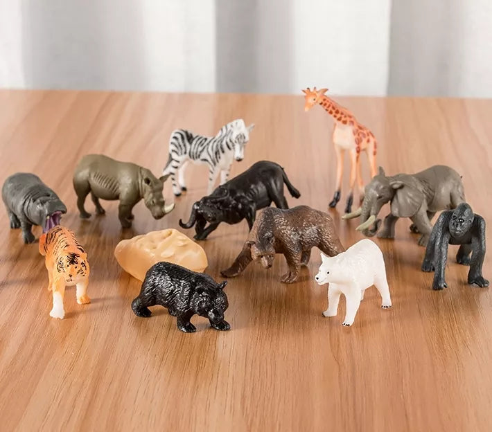 WOOPIE laukinių gyvūnų figūrėlių rinkinys, 16 vnt.