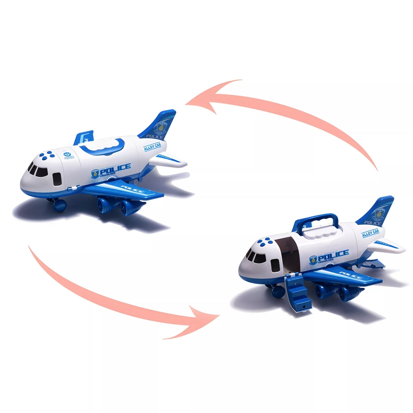 WOOPIE suardomas lėktuvo transporteris policija su 3 policijos automobiliais