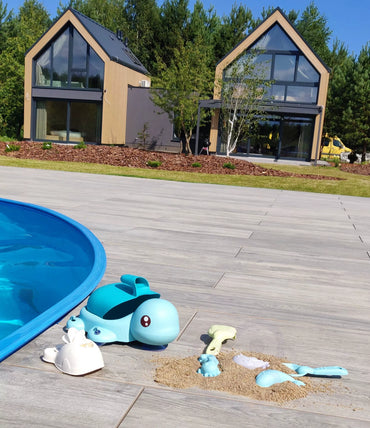 Woopie GREEN ekologiškas smėlio ir vonios rinkinys „Vėžliukas“ (8 dalys)