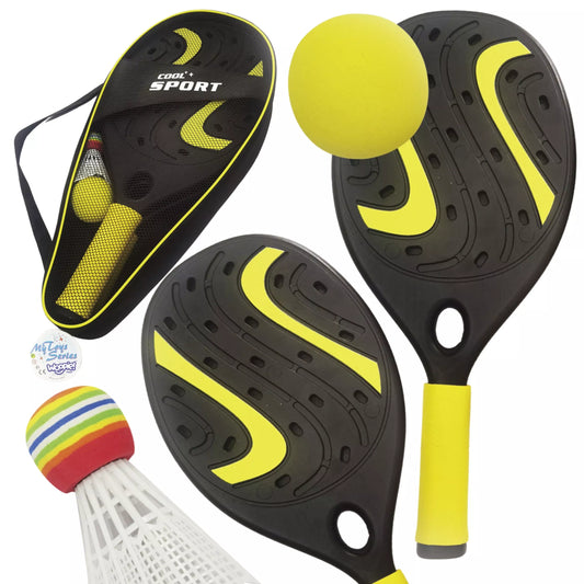 WOOPIE raketa su putplasčio kamuoliu ir plunksnakočiu – paplūdimio ir sodo rinkinys