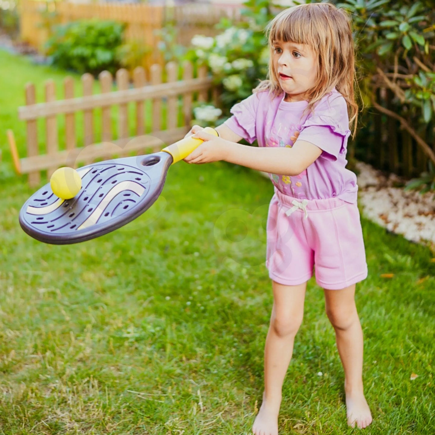 WOOPIE raketa su putplasčio kamuoliu ir plunksnakočiu – paplūdimio ir sodo rinkinys