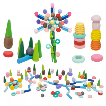 VIGA „Nature Treasures“ medinės kaladėlės – Montessori dėlionė