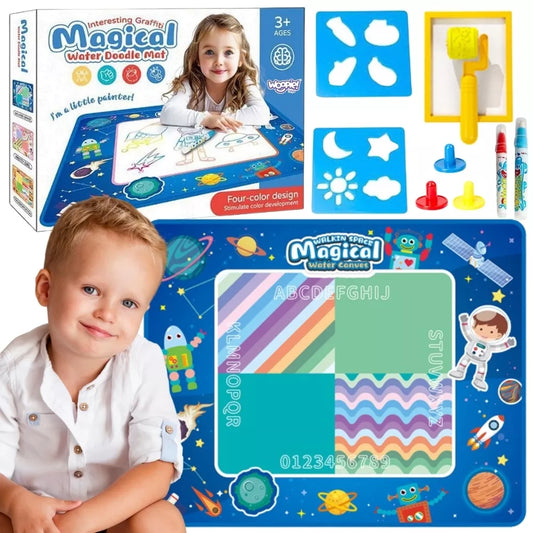 WOOPIE Vandens dažymo kilimėlis XXL 100x80cm Erdvė Mėlyna