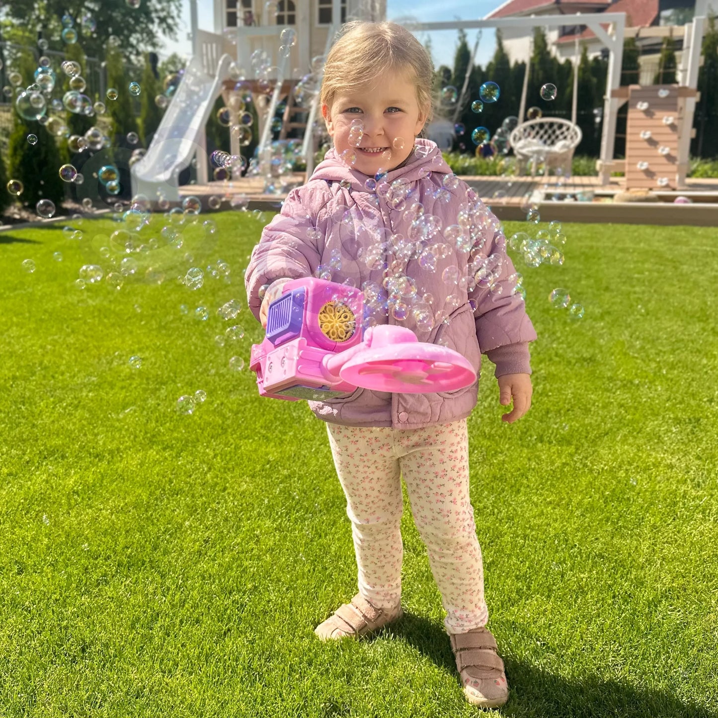 WOOPIE rankinė vejapjovė burbulinė rožinė