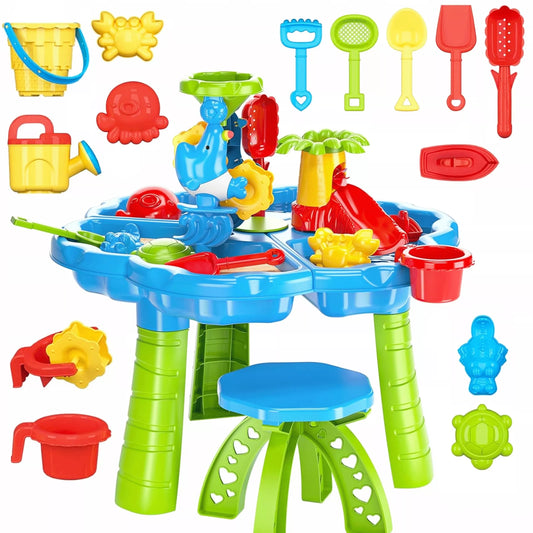 WOOPIE vandens stalas 2in1 smėlio dėžė su kėde