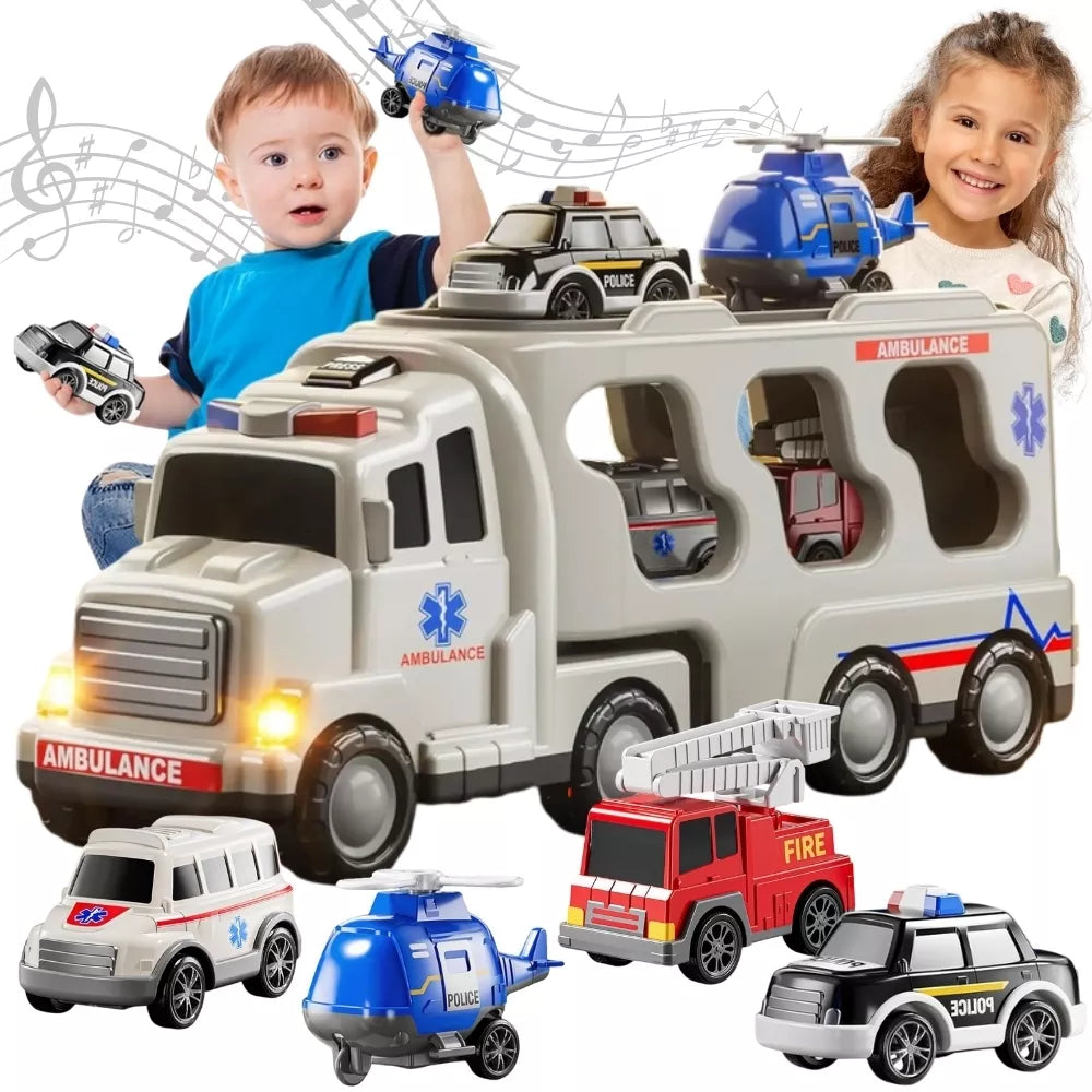 WOOPIE vilkiko rinkinys, 5 automobiliai – greitoji pagalba