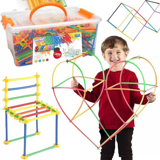 WOOPIE spalvoti šiaudeliai, 1200 vnt.