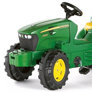 ROLLY TOYS John Deere pedalinis traktorius + atšvaitinė liemenė vaikams (dovana)