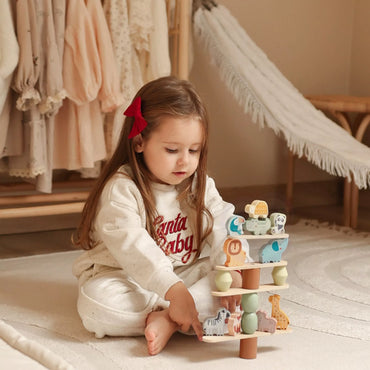 WOOPIE GREEN balansuojanti medinių gyvūnų dėlionė