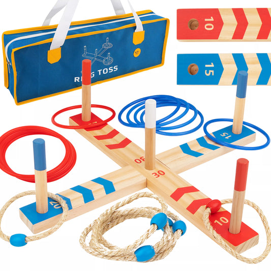 Tooky Žaislas Medinis Žaidimas Metimas Į Taikinį Žiedu