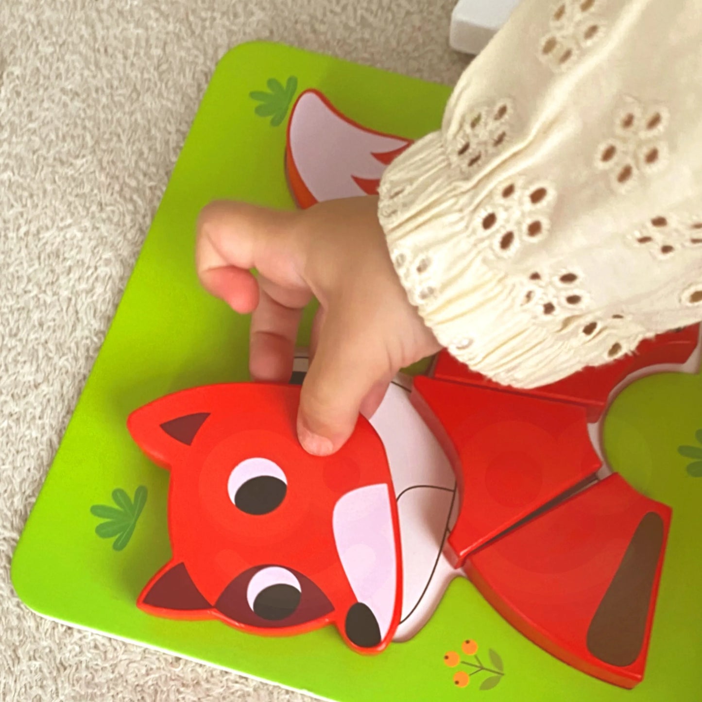 WOOPIE GREEN medinės dėlionės kaladėlės „Gyvūnai“ Montessori