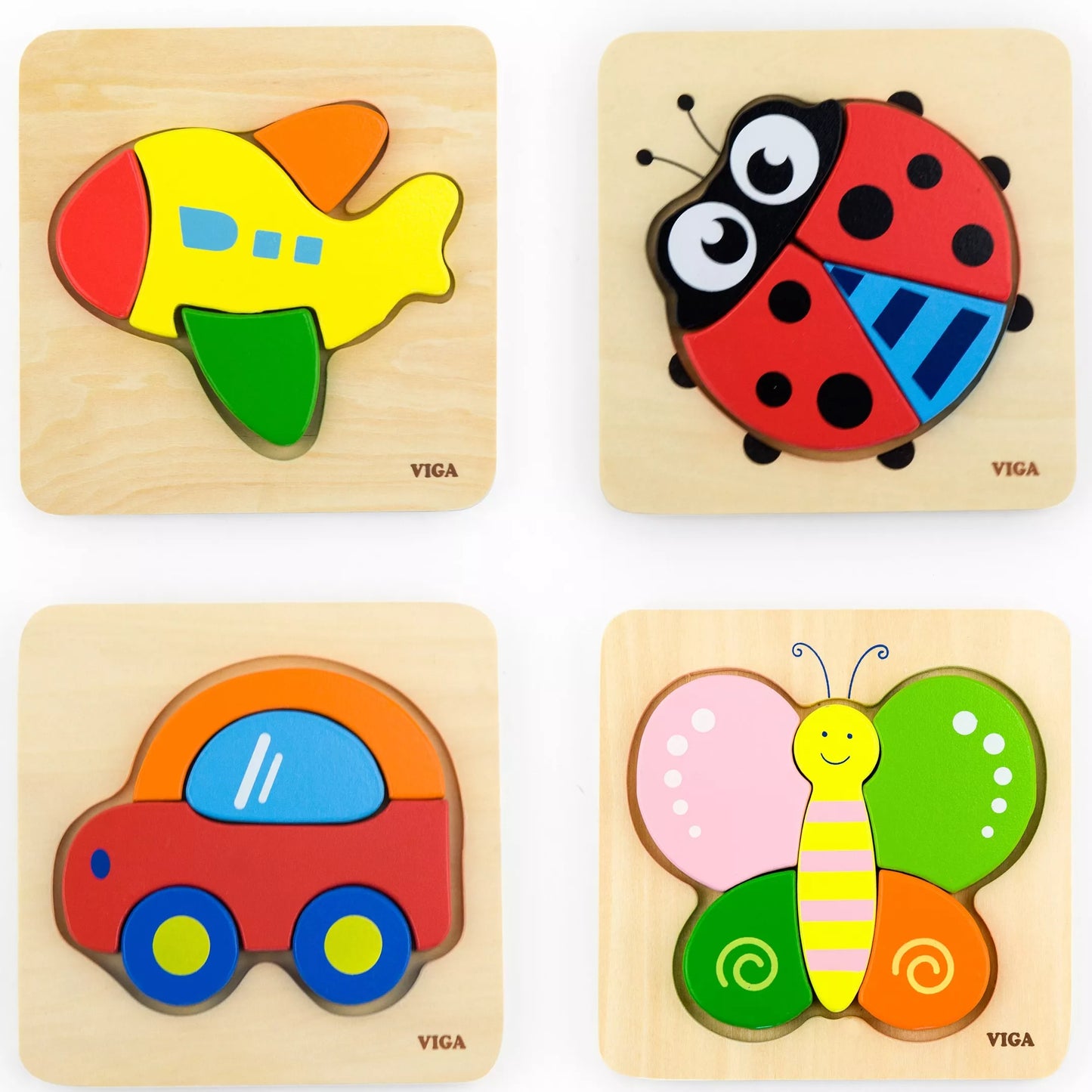 VIGA kūdikio pirmasis medinis dėlionės meškiukas