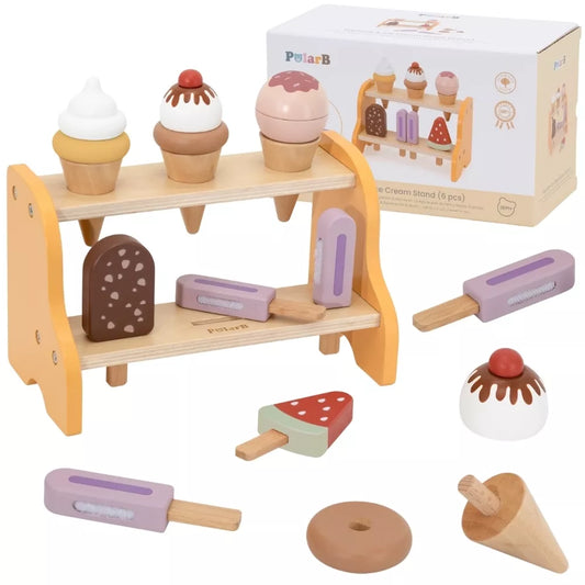 VIGA medinių ledų salono parduotuvės ledų rinkinys 6 vnt ledų rinkinys