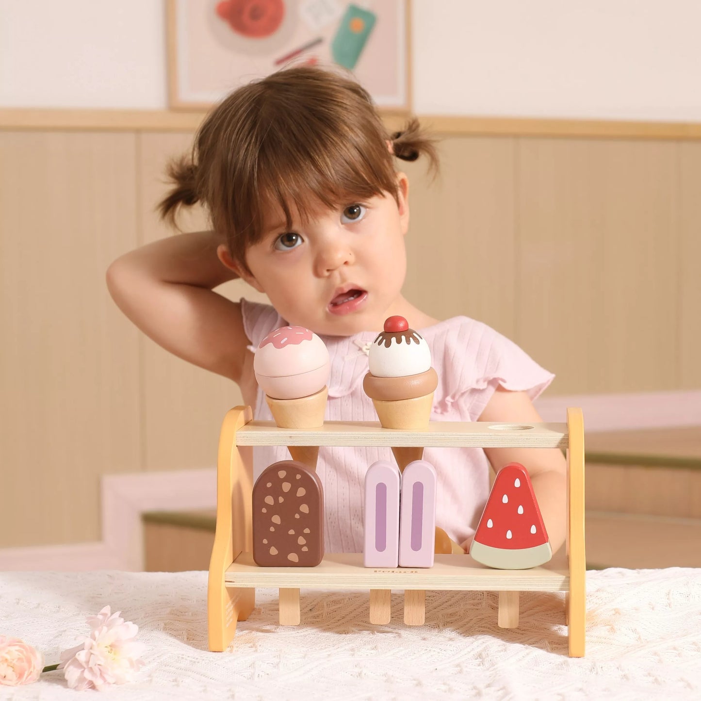 VIGA medinių ledų salono parduotuvės ledų rinkinys 6 vnt ledų rinkinys