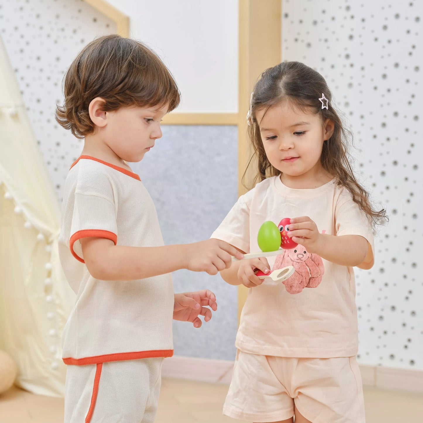 VIGA Bėk su kiaušiniais ant šaukšto vaikams