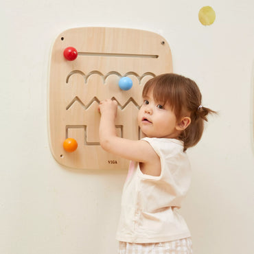 VIGA Medinė Sensorinė Manipuliacinė Lenta – Labirintas