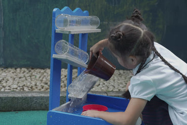 CLASSIC WORLD EDU žaidimų aikštelės vandens žaislų latakai – eksperimentinis rinkinys