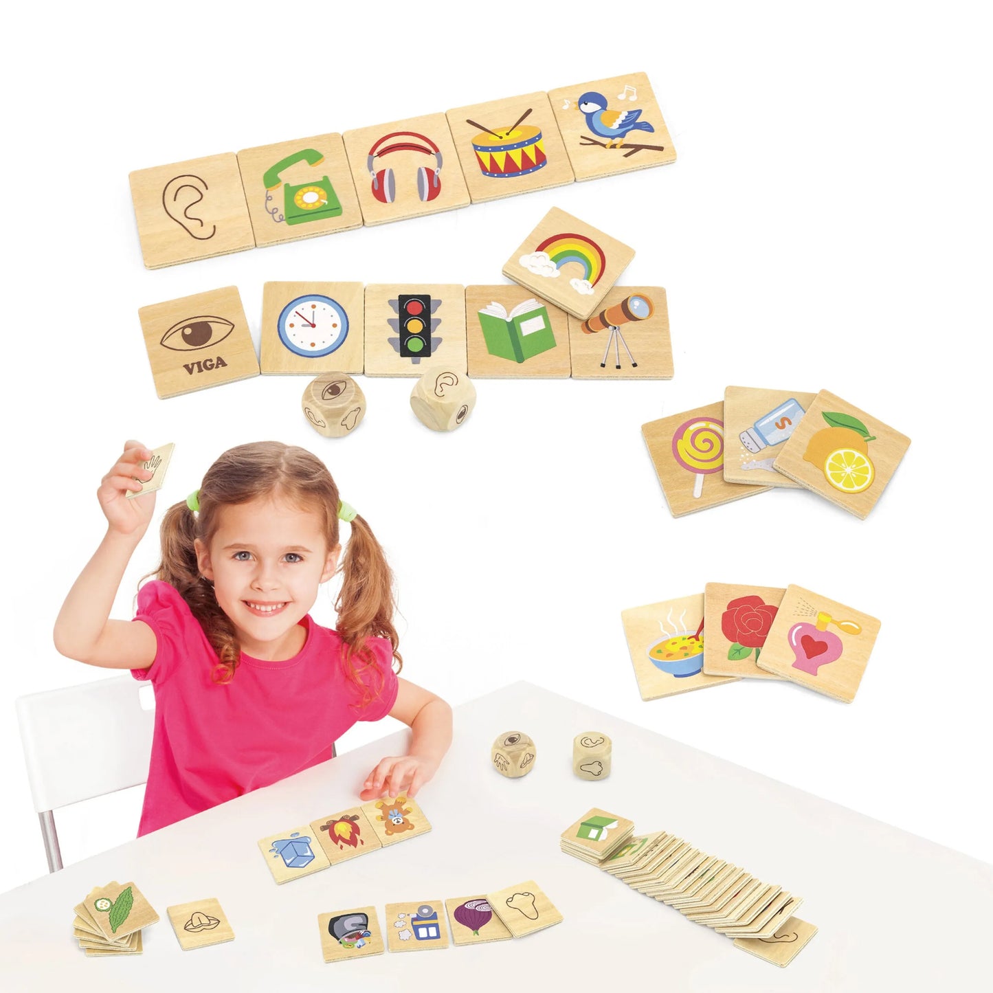 VIGA edukacinis žaidimas – pojūčių rūšiavimo dėlionė, Montessori