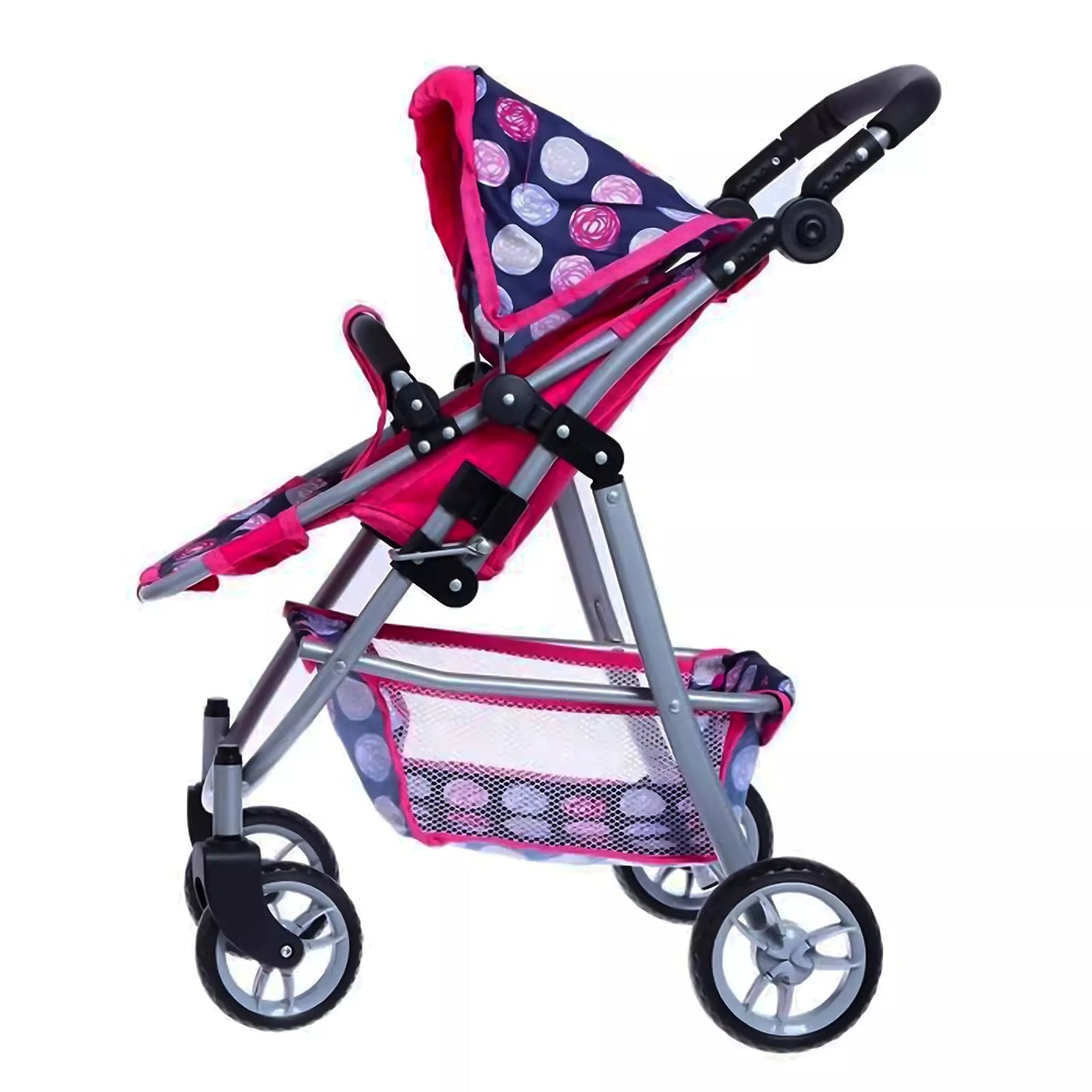 WOOPIE ROYAL lėlių vežimėlis su reguliuojama sėdyne ir 4 ratukais