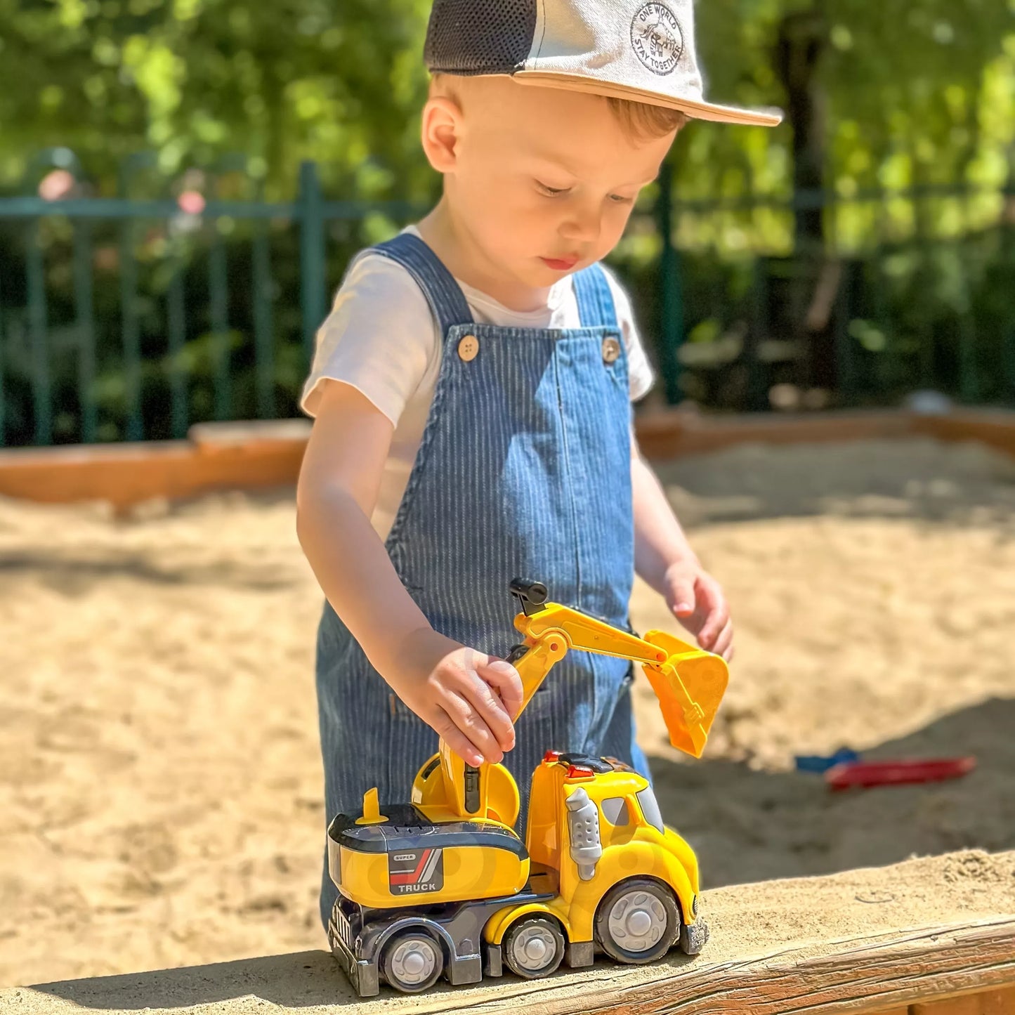 WOOPIE ekskavatoriaus miesto sunkvežimio garso ir šviesos efektai