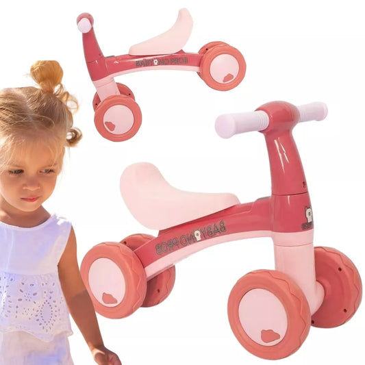 WOOPIE rožinis keturračio tipo balansinis dviratukas
