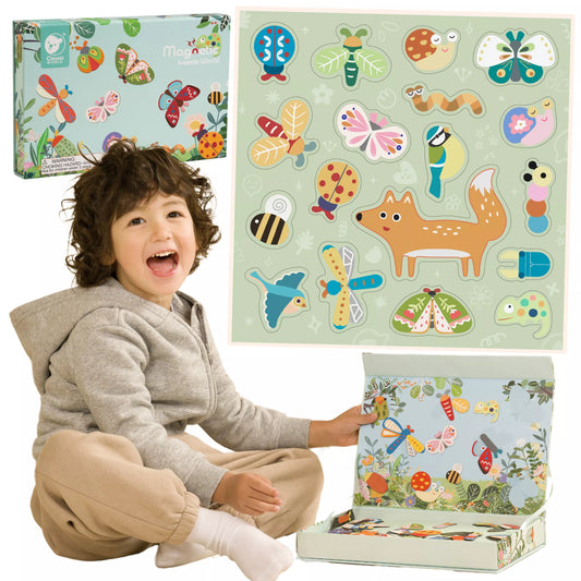 Magnetinės dėlionės Gyvūnai Lentos blokai Dėlionės atmintis 66 vnt.