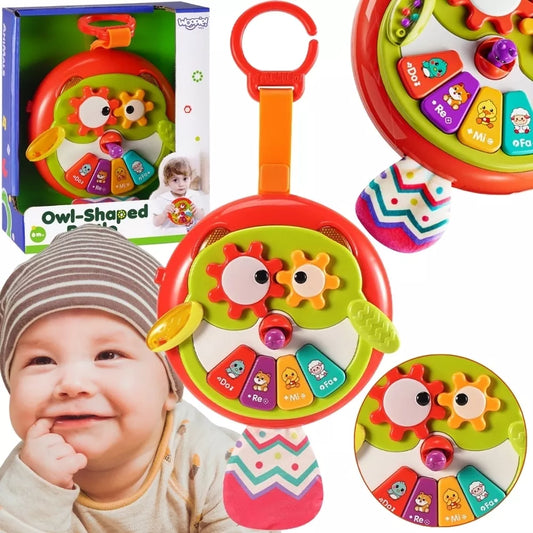 WOOPIE BABY interaktyvus pelėdos pianino žaislas su čežėjančia uodega