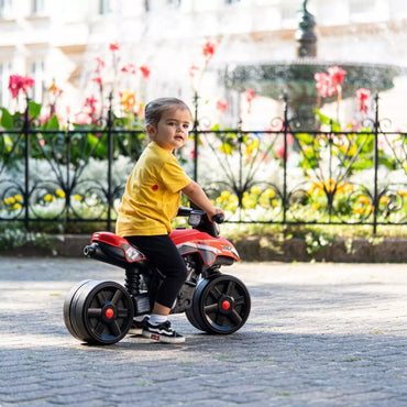 FALK lenktynių komandos motociklas, raudoni, platūs ratai, nuo 1 metų amžiaus