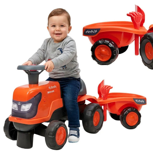 FALK „Kubota“ važiuojamas traktorius su priekaba