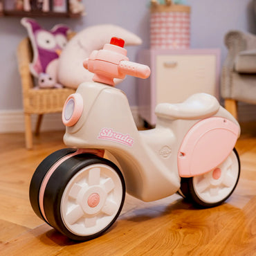 FALK Scooter Strada Retro balansinis dviratis mergaitėms su tyliomis padangomis